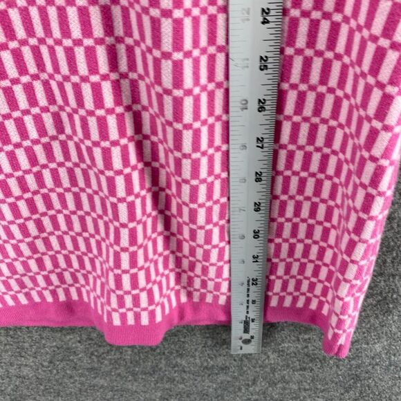 ModOnTrend Dress Women L Large Pink Geometric Shift Midi Sleeveless Halter Neck - Picture 6 of 9